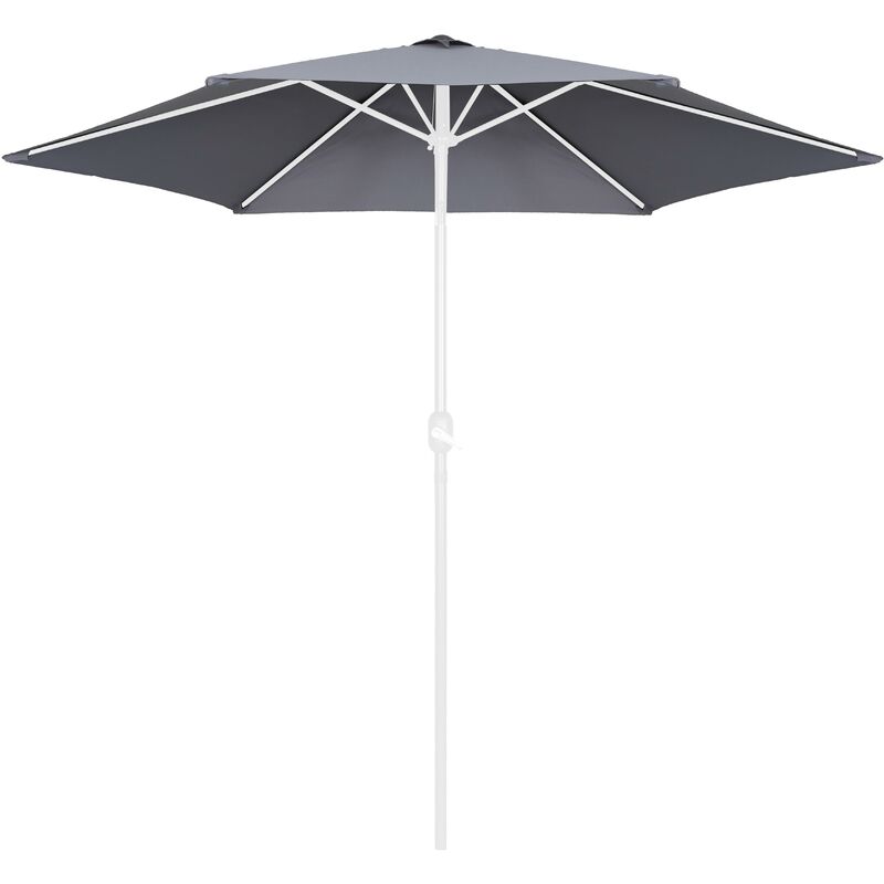 Oviala - Toile pour parasol droit 3m anthracite - Gris Anthracite