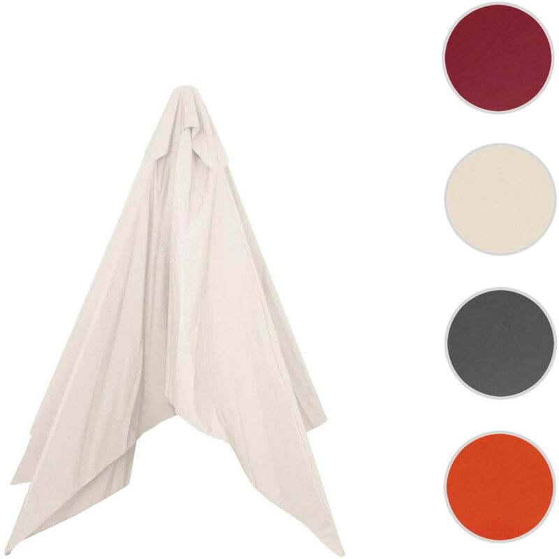 Toile pour parasol Florida, toile de remplacement pour parasol, polyester 3x4m crème