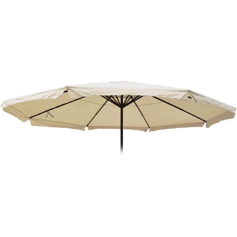 Mendler - Toile pour parasol Meran Pro, parasol de marché gastronomique avec volant ø 5m, polyester crème