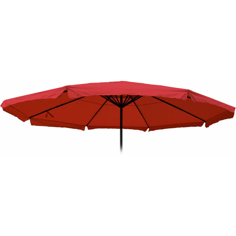 Jamais utilisé] Toile pour parasol Meran Pro, parasol de marché gastronomique avec volant ø 5m, polyester bordeaux - red