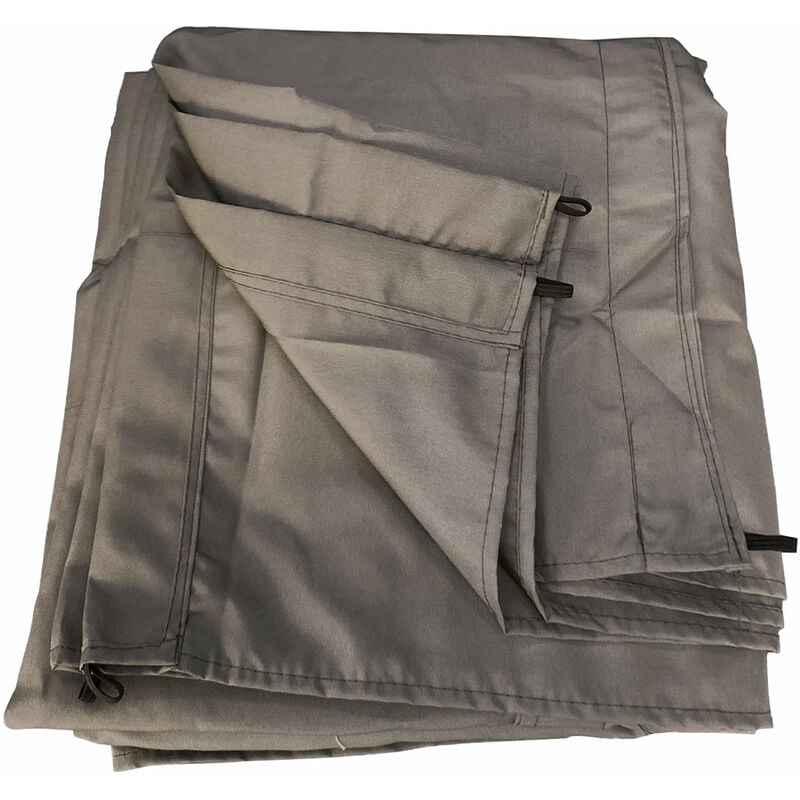 Happy Garden - Toile pour pergola autoportante 3 × 3m cassis taupe