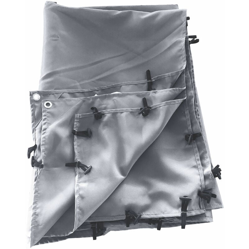 Happy Garden - Toile pour pergola murale 3 × 2,5m nice grise