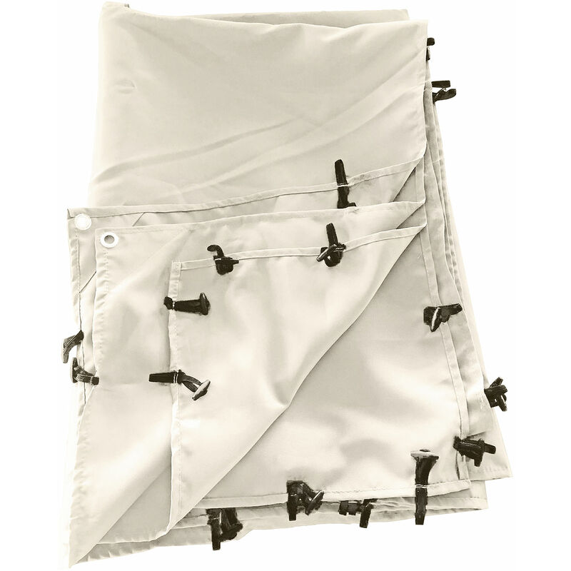 HAPPY GARDEN - Toile pour pergola murale 3 × 2,5m NICE beige