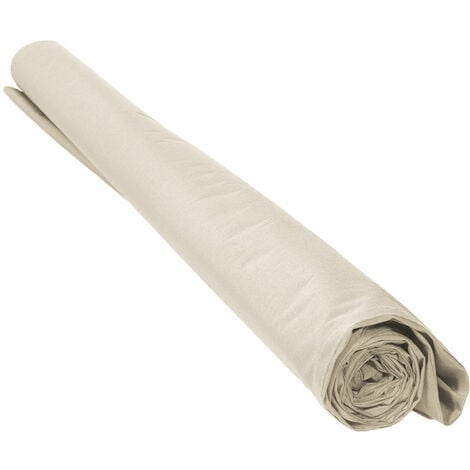 HAPPY GARDEN Toile pour store banne SAULE 3,95 × 3m - Toile rayée blanche/grise