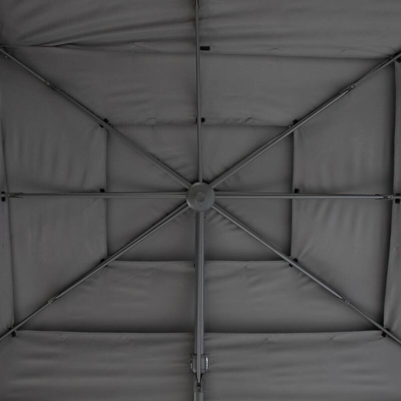 Hesperide - Toile de parasol Elea ardoise 4x3m en polyester - Hespéride - Ardoise