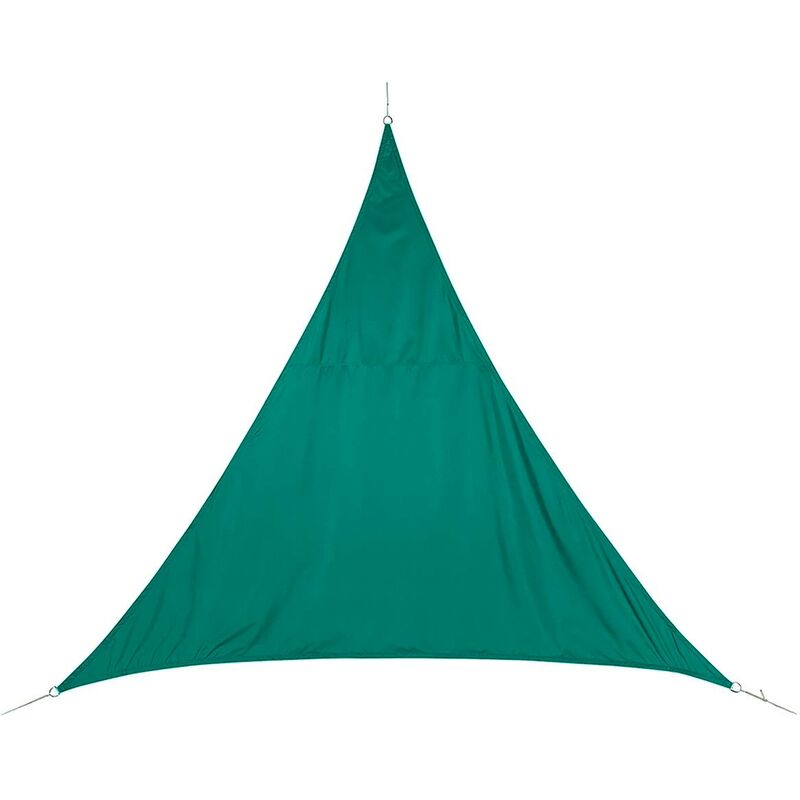 Voile d ombrage triangulaire Curacao émeraude 5x5x5m en polyester - Hespéride - Émeraude