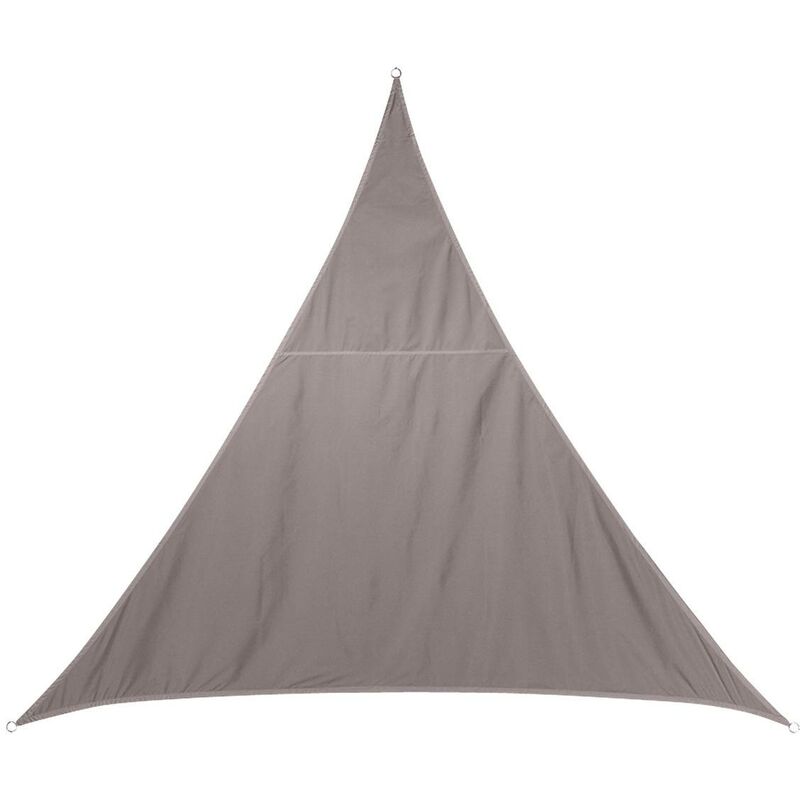 Voile d ombrage triangulaire Curacao taupe 5x5x5m en polyester - Hespéride - Taupe