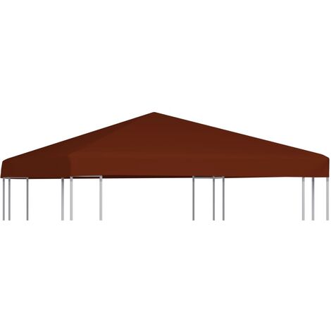 Toile supérieure de gazebo Style Moderne - Recouvrement de remplacement - 310 g/m² 3x3 m Terre cuite Chic-923264