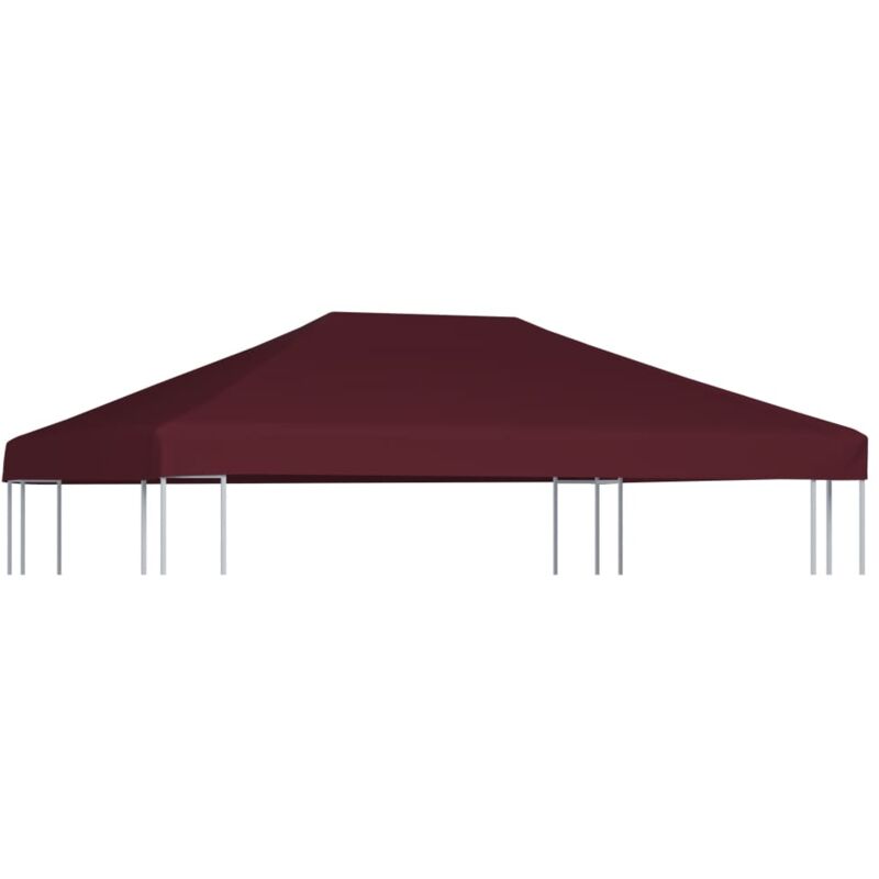 Maison Chic - Toile supérieure de gazebo Toile de rechange pour tonnelle tente pavillon 310 g/m² 3x4 m Bordeaux 64890