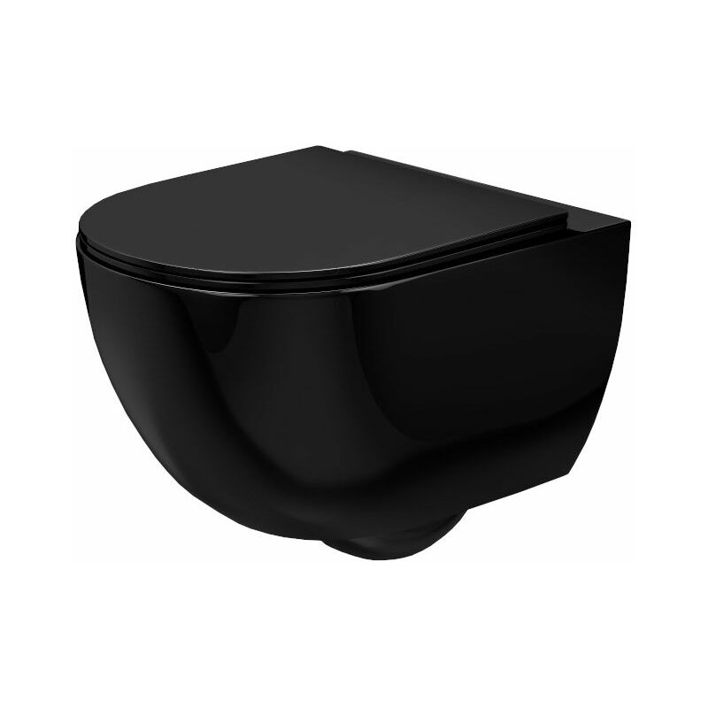 REA - Toilet Bowl Carlo Mini Rimless Flat Black