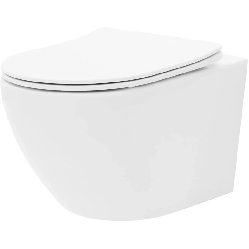 Rea - Toilet Bowl Carlo Mini Tornado Rimless Flat N White