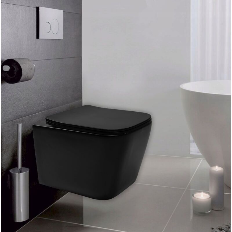 Toilet Bowl Rea Julio Black Matt