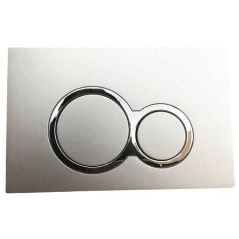 Toilet Flush Panel, Silver, Large Panel