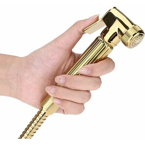 Toilet Hygiene Kit Portable Bidet Hand Shower Wall Mounted Spray/Spray Head/Handheld Shower Set for Personal Care Hygiene Potty Toilet Gold