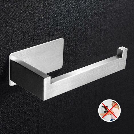 Toilet Paper Holder, Adhesive Stainless Steel, for Kitchen Bathroom - 1