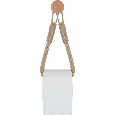 Toilet paper holder retro hemp rope wooden toilet toilet paper roll holder