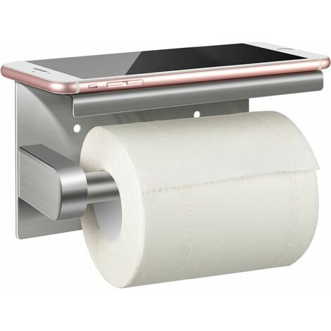 Toilet Paper Holder, Toilet Roll Holder Without Drilling Wall Mounted Toilet Paper Holder, 304 Stainless Steel