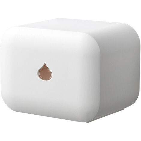 Toilet Paper Roll Holder Waterproof Wall Mounted Self Adhesive Toilet Tissue Dispenser (White)-betterlife