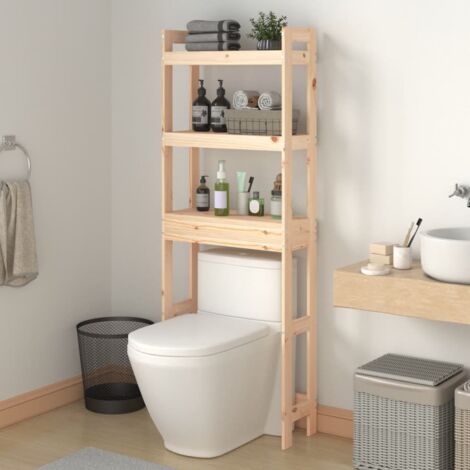 Toilet Rack 63x26x171 cm Solid Wood Pine vidaXL