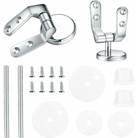 Toilet Seat Hinge, Replacement Toilet Seat Hinge Fixings Kit, Toilet Seat Hinge Fixings, for Wood Resin Toilet Seats - 2 Pcs