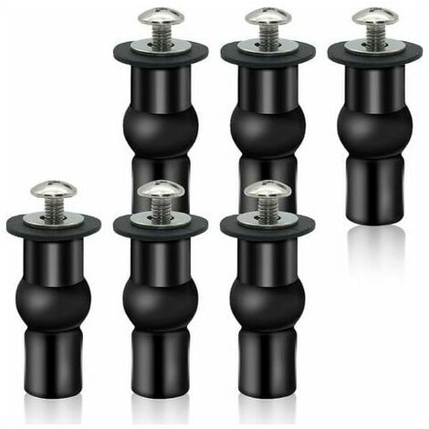 Toilet Seat Screws, 6 Pack Toilet Seat Fittings Universal Expanding Rubber Toilet Seats