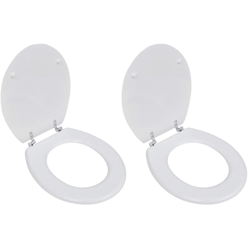 Vidaxl - Toilet Seats with Lids 2 pcs mdf White