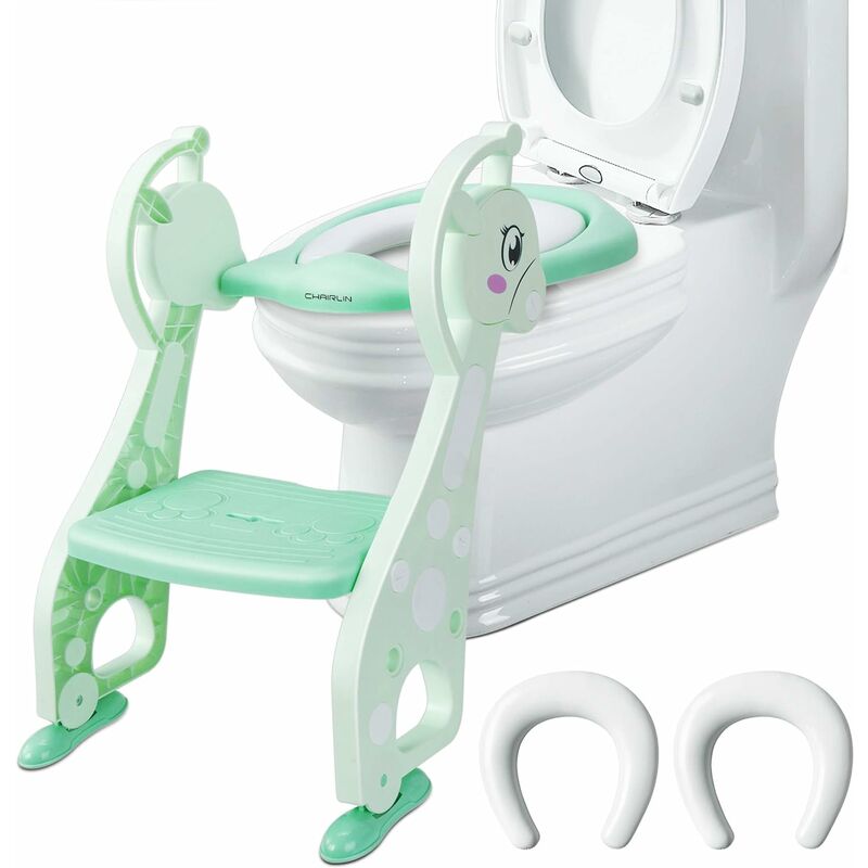 Toilet Trainer with Stairs -Toddler Toilet Seat -Toddler Toilet Seat -Toddler Toilet Chair for 2-7 Years Old