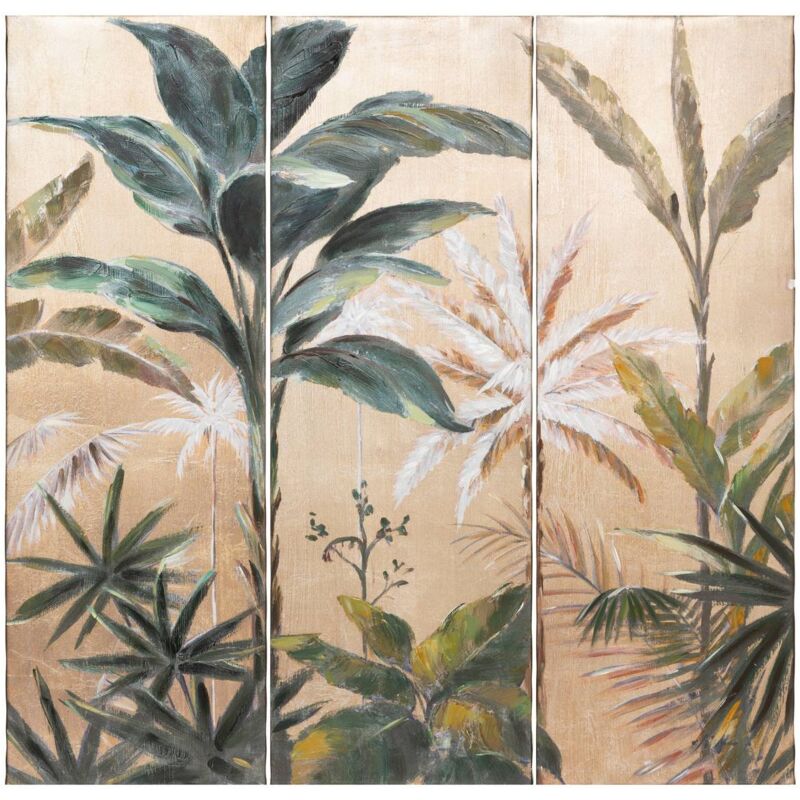 Triptyque imprimé Jungle 90x90cm Atmosphera créateur d'intérieur