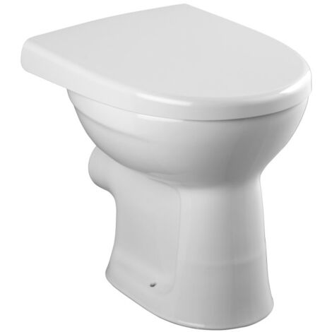 Toilette à chasse d'eau plate au sol nous. 6 l. Abg. horizontal. Projection 49cm