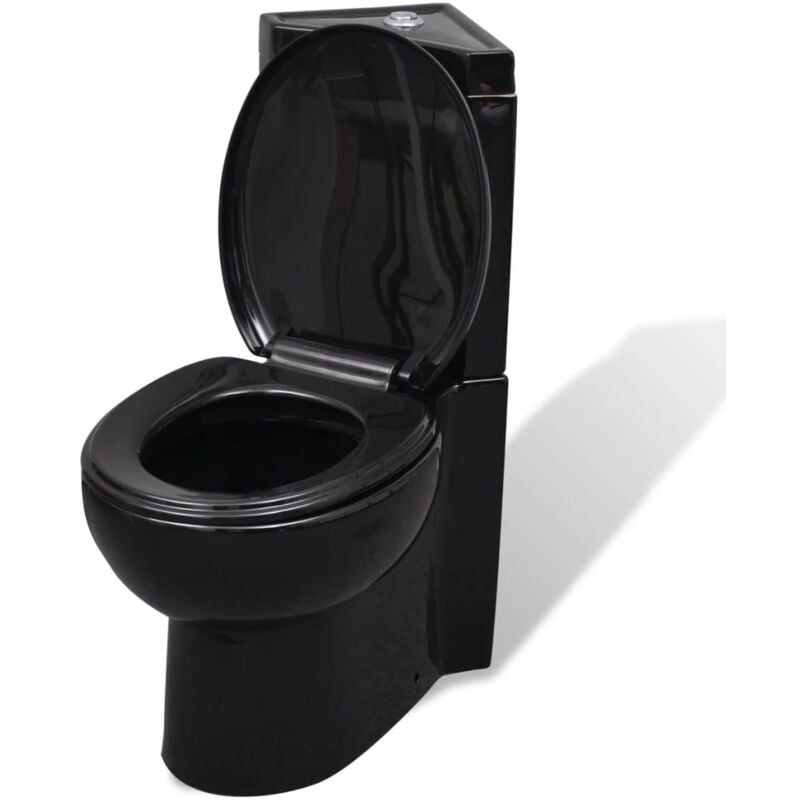 Toilette d'angle céramique cuvette toilette abattant wc noir