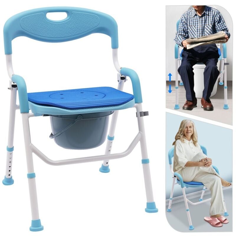 Toilette de chevet eva Chaise pliante et portable Siège de douche pour adultes