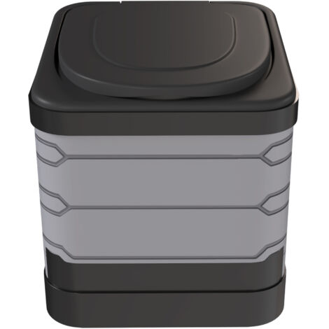 Toilette de voyage pliable avec 12 sachets coagulants et 12 sacs jetables, gris