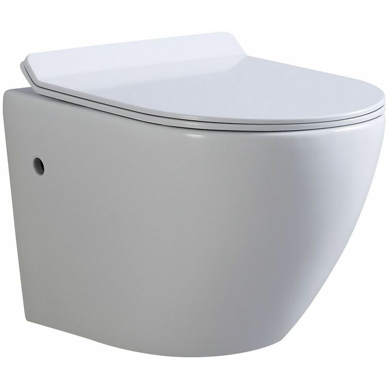 Stand WC Sitz Toilette inkl Softclose Sitz komplett aus Keramik Weiß Schwarz DE