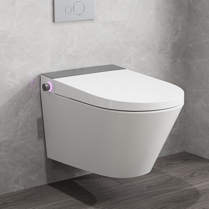 Toilette intelligente avec douche Toilette intelligente Toilette bidet hygiénique Toilette électrique avec veilleuse, siège chauffant, eau chaude,