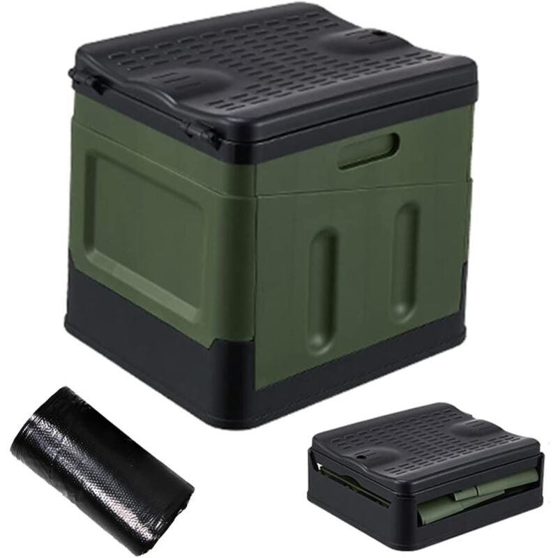 Treetalk - Toilette Pliante Portable Toilette de Camping de Voyage en Plein Air Tabouret Pliant/boîte de Rangement de Voiture Extérieure pour La