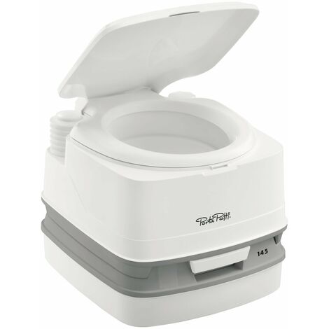 Toilettes chimiques portables Porta Potti 145 – Capacité réservoir matières 12L – Système chasse d'eau pompe à soufflet – Camping-car, caravane – Thetford