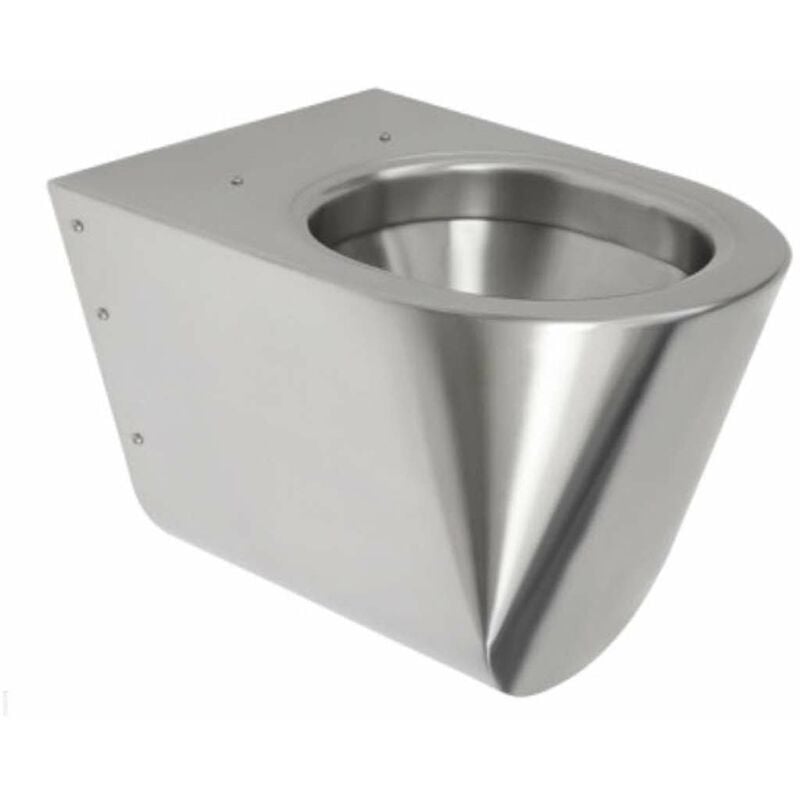 Wc en inox - Cuvette de toilette suspendue, anti-vandalisme, inox slwn 04 - Sanela