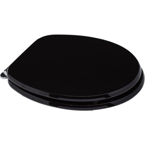 Toilette universelle noire en bois FSC