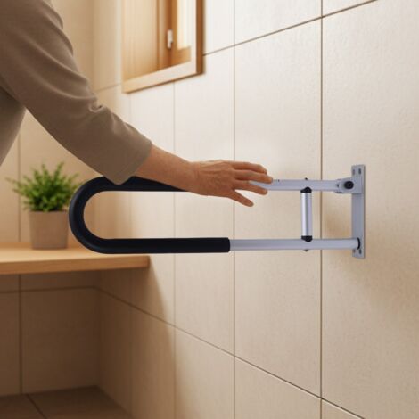 Toilette Wandstützgriff, klappbar - 60CM WC Aufstehbügel, Haltegriff, Klappgriff