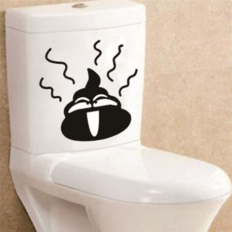 Toiletten-Smiley-Aufkleber, lustiger Wandaufkleber für Badezimmer und Küche
