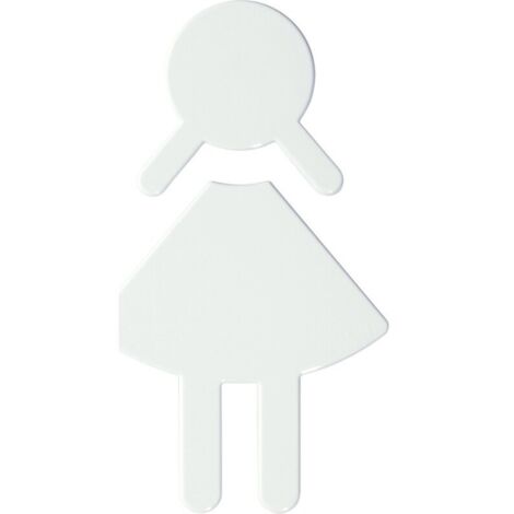 Toiletten (WC) Symbol Frau selbstklebend 87x150 mm Kunststoff tiefschwarz