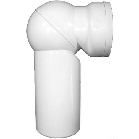 Toilettenanschlusskrümmer DN110 mit PVC-Muffe. Weiß