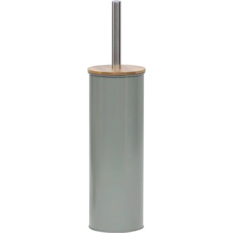 Toilettenbürste aus metall mit bambusüberzug - khaki - Tendance