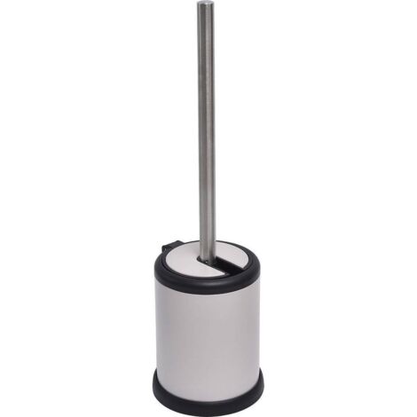 Toilettenbürste aus metall mit klappdeckel - taupe matt - Tendance