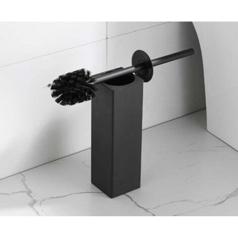 Toilettenbürste für den Haushalt, langer Griff, Reinigungsbürste, quadratisch, Schwarz