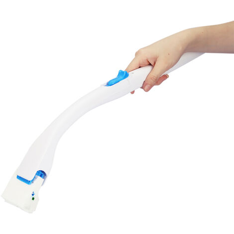 Toilettenbürste mit austauschbarem und Einweg-Bürstenkopf und konzentriertem Reinigungsmittel – Badezimmer-WC-Reinigungsset (ABS & PP, wasserlösliche synthetische Fasern)