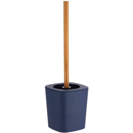 Toilettenbürste rubber + abs und bambusstab - marineblau - Tendance