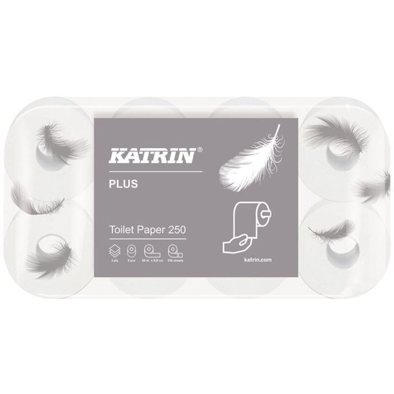 Toilettenpapier Katrin 250 Long 3-lagig 48 Rl A 250 Blatt=12000 B