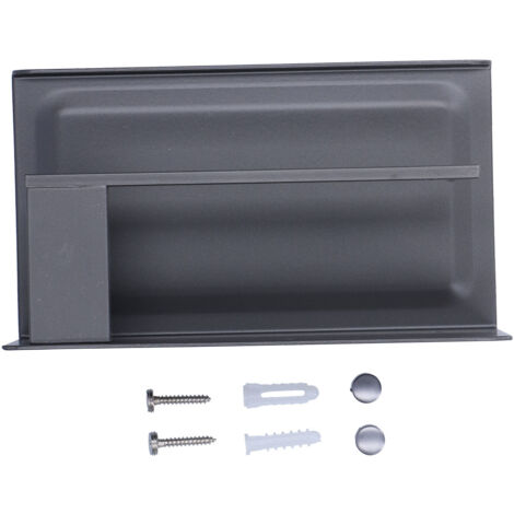 Toilettenpapierhalter aus Aluminiumlegierung, rostfreier Handyhalter fürs Badezimmer, Montage mit breiten Bohrungen, Grau