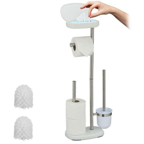 Toilettenpapierhalter aus edelstahl mit ablage